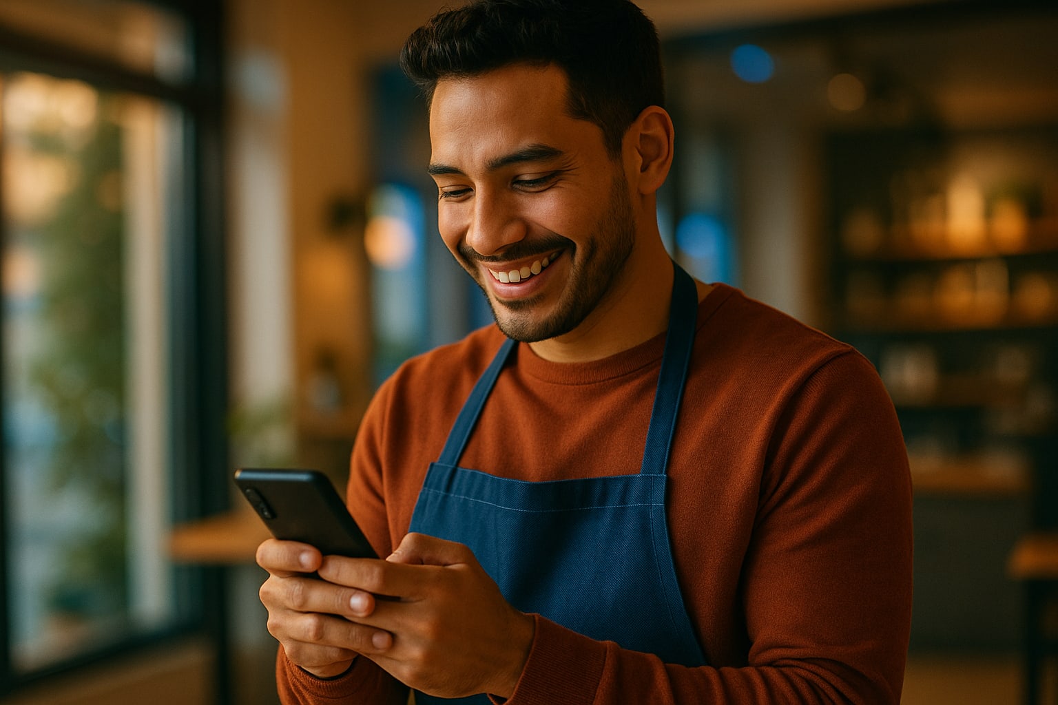 Emprendedor facturando con AZUR desde el celular